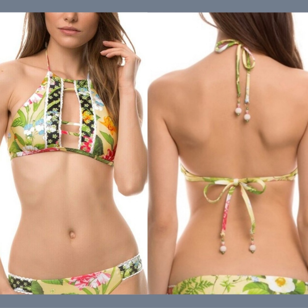 NWT $80‎ isabella Rose Sweet Surrender Halter Bikini Top [ Medium ]